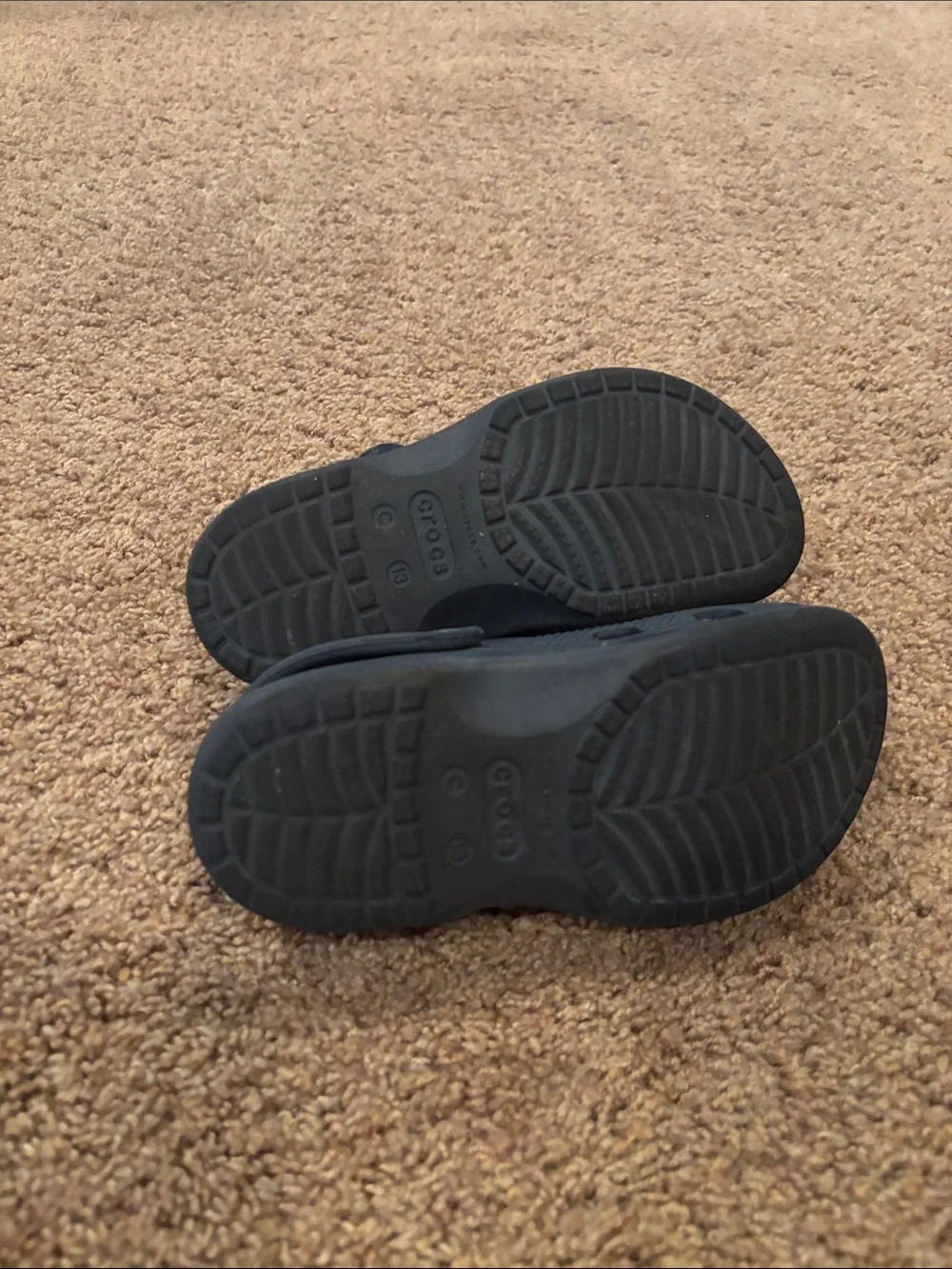 CROCS Kids Navy Clogs with Heel Strap
